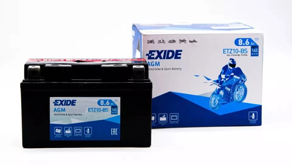 BATTERIA AGM MOTO SCOOTER EXIDE ETZ10BS 12V 8,6A 150X87X93mm CTZ10SBS YTZ10-S