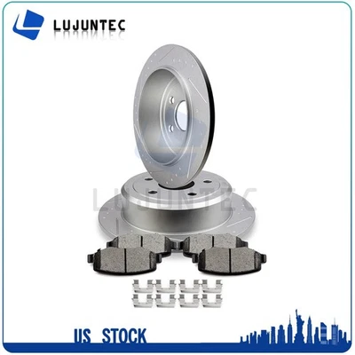 Rear Brake Rotors Ceramic Pads For 2007-2017 Jeep Wrangler 2018 Jeep Wrangler JK - Image 1 of 4