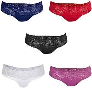 Besame Mujer Tanga Encaje Bragas Spandex Ropa Interior Lencería Paquete de 5 - Imagen 1 de 17