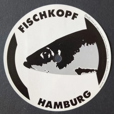 🐟 FISCHKOPF HAMBURG – Rundflyer / Label-Sticker | 1994 | Ø 10 cm | Original - Image 1 of 2