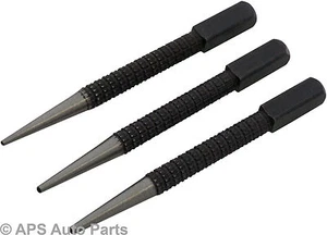 New 3pc Nail Punch Set Alloy Steel 4" / 100mm 1/16" 3/32" 1/8" Square Striking - Picture 1 of 3