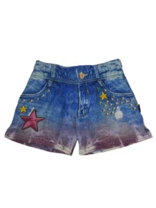 TEREZ Girl's Blue Denim Stars And Studs Shorts #437031110 5 Years NWT - Picture 1 of 2