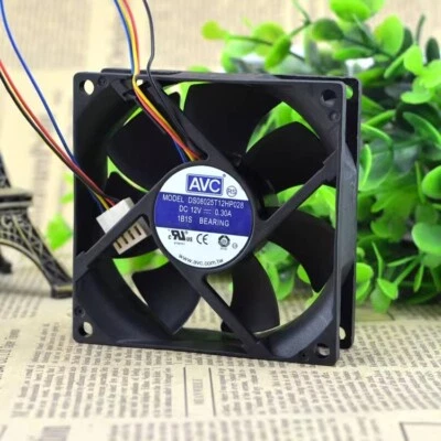 AVC DS08025T12HP028 0.30A 12A 8025 8CM 4-Wire Cooling Fan - Image 1 of 3