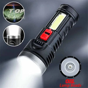 Super Bright LED Flashlight Torch Lamp USB Rechargeable Tactical light - Picture 1 of 10