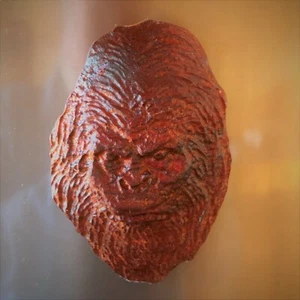 Bigfoot 3 geschnitzte afrikanische Padauk Holz Küchenmagnet - Bild 1 von 2