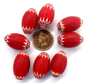 Unusual Chevron Trade Beads African ( EACH ) Howard Collection IT66 BG 77 - Picture 1 of 1