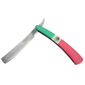 10" Vintage Folding Shaving Straight Stainless Steel Classic Barber Razor Mexico - Picture 1 of 3