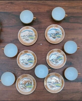 service de the porcelaine japonaise fait main- - Photo 1/4