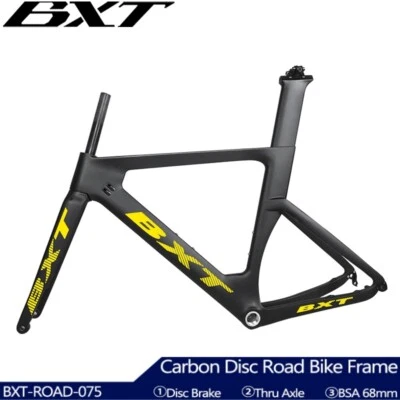 BXT Kohlefaser Rennrad Rahmenset 700C*32 Scheibenbremse Road Frame Disc Brake - Bild 1 von 4