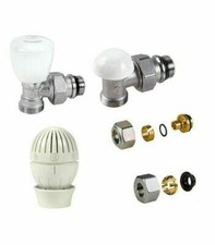 TESTA TESTINA TERMOSTATICA KIT VALVOLA DETENTORE RADIATORE ADATTATORI GIACOMINI