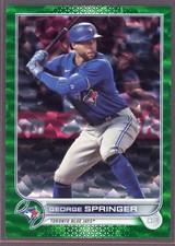 2022 Topps Series 2 George Springer #361 Green Foilboard /499 - Blue Jays (C)