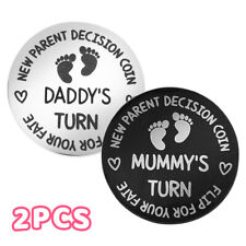 Anniversary Engraved Baby Gifts Flip Decision Coin Double Sided New Parents