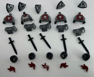lego bam red torso 5 pieces retired 2022 Armor sword shield helmet feather New - Picture 1 of 3