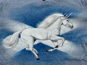 Men's T-shirt Lee Cooper with a unique pattern "UNICORN" size M - Picture 1 of 8