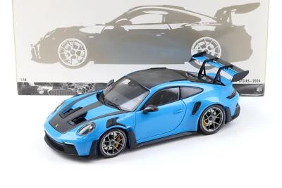 1:18 Minichamps Porsche 911 (992) GT3 Rs Weissach Pacchetto Blu / Dark Argento - Immagine 1 di 4
