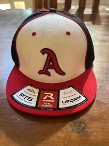 Youth Richardson Fitted Baseball Cap Size Lg-Xl New White/Black W/raised A - Picture 1 of 4