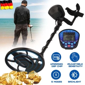 Gold Metal Metalldetektor Mit LCD Display Detector Wasserdicht Tiefensonde Profi - Bild 1 von 15