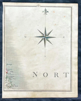 Mapa antiguo John Cary 1794 sección # 69 NE Inglaterra South Shields, Tyne and Wear Foto 1 de 2