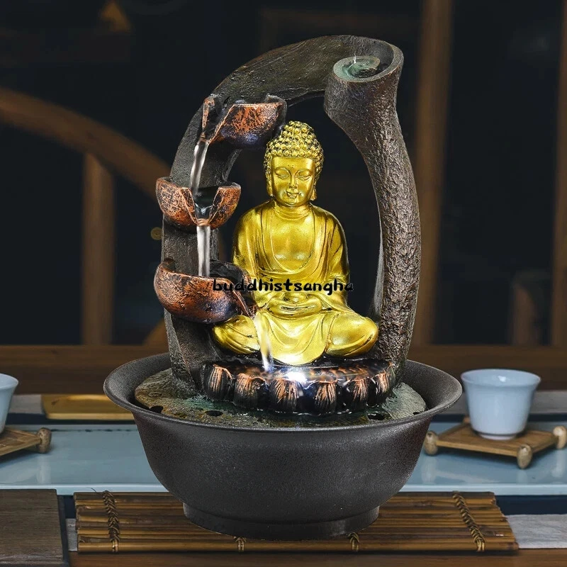 手工制作佛像装饰喷泉室内喷泉树脂 — 第 1/3 张图片