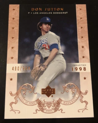 2005 Upper Deck HOF #19 DON SUTTON #d 490/550! DODGERS - Image 1 of 2