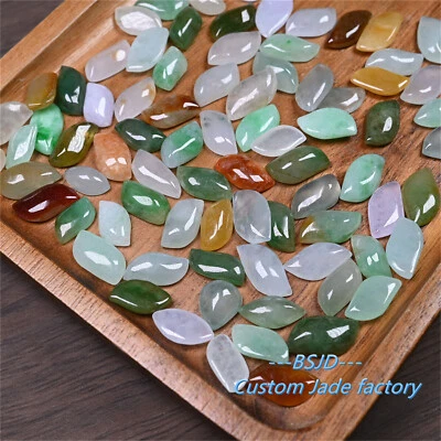 Класс нефрит кабошон льда воды капли бисер инкрустация ювелирных изделий Бирма жадеит сделай сам - Изображение 1 из 4