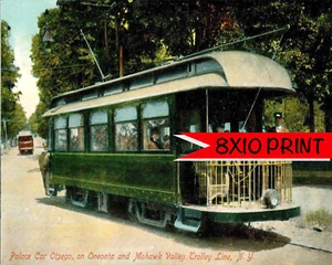 Otsego Oneonta NY Trolley Mohawk 8"x10" Print Enlarged Postcard Wall Decor P155 - Picture 1 of 1