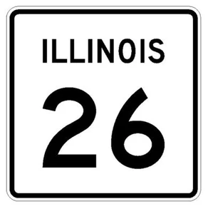 Illinois State Route 26 Sticker R4319 Highway Sign Road Sign Decal - Picture 1 of 1