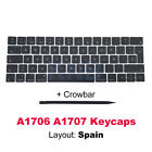 New For Macbook Pro Retina 13" 15" A1706 A1707 Spanish Keys Keycaps 2016 2017