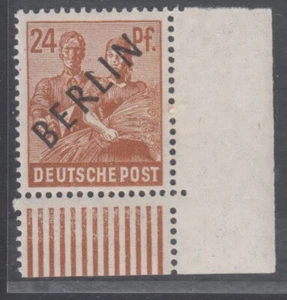 24 Pf Schwarzaufdruck Mi 9 I **  Formnummer 0B tiefst gepr. Eliades BPP Luxus! - Bild 1 von 2