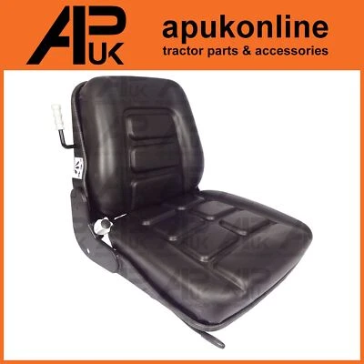 Black PVC Seat & Rails for Roller Terex Thwaites Benford Bomag Wacker Neuson