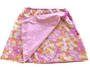 LILLY PULITZER Women's Size 12 Pink Cotton Firefly Reversible Wrap Skirt VINTAGE - Picture 1 of 9