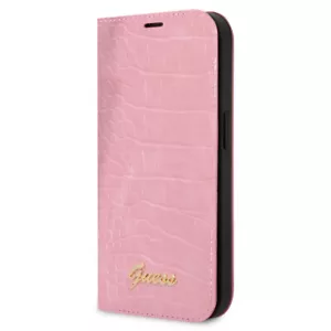 Guess iPhone 14 Case - Croco - 3 Card Slots - Pink - Picture 1 of 6