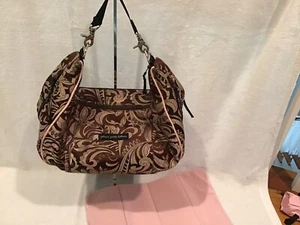 petunia pickle bottom touring tote Brown And Pink Paisley Used Condition - Picture 1 of 12