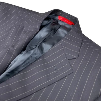 Samuelsohn Men's Performance 2-Button Blazer Jacket Navy Blue Stripe • 42XS - Image 1 of 4