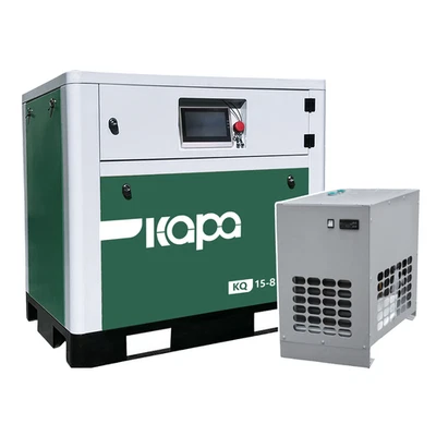 20HP 81CFM 460V 3Phase Rotary Screw Air Compressor w/88CFM Air Dryer 1Phase 220V - Image 1 of 4
