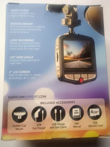 PILOT ON-BOARD WITNESS DASH CAM 720P FULL HD RES 4GB AUTO CAMERA + MEMORY CARD - Picture 1 of 4