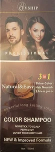 NIB Color Shampoo FVSHIP Hair Dye Natural & Easy Ammonia Free Chestnut Brown  - Picture 1 of 4