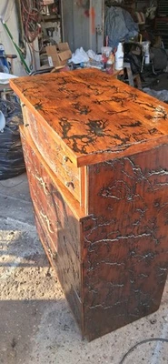 Fractal Burnt 4 Drawer Dresser Golden Oak - Image 1 of 3