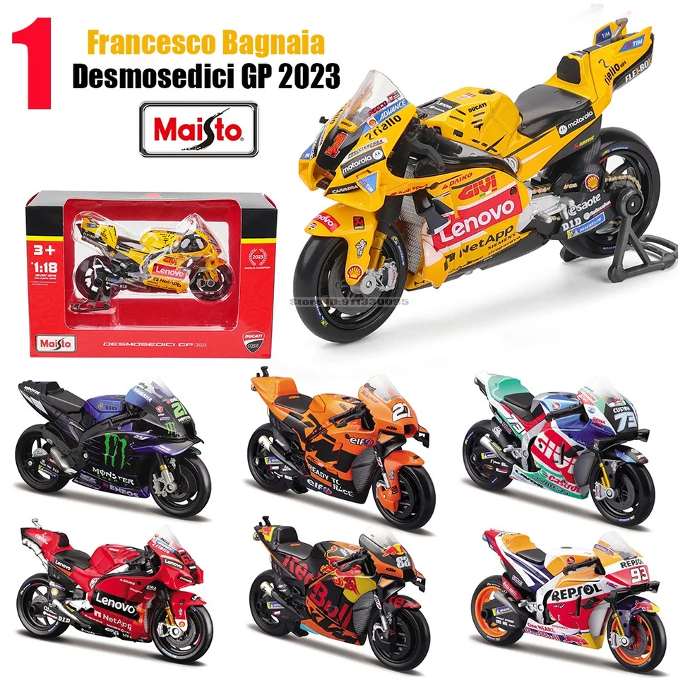1:18 NEW 2023 Ducati Lenovo Team #1 Bagnaia Champion Moto GP Racing Casting Allo - Image 1 of 4