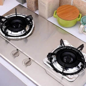50 piezas 1 bolsa prácticas almohadillas de limpieza desechables cubiertas de horno de gas (plateadas) - Imagen 1 de 12