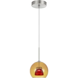 CAL Lighting & Accessories UP-335-AM-REDCL Double Glass Mini Pendant Amber/Red - Picture 1 of 2