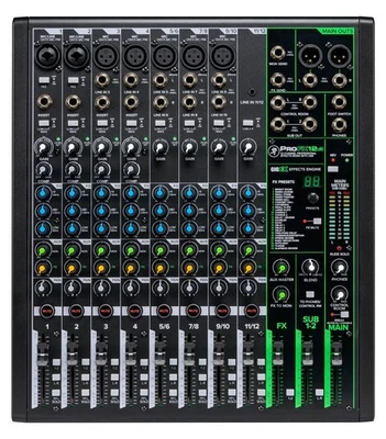 B-WARE Mackie ProFX12v3 Mischpult 12-Kanal Mixer 7 Mic-In 2x4 USB Interface - Bild 1 von 4