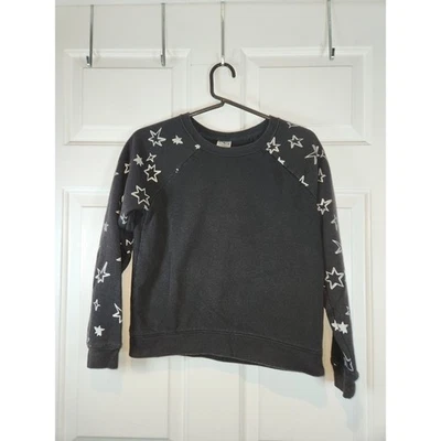 Girl's sz 14 16 XL Black Stars Sweatshirt by Athletic Works - Image 1 of 3
