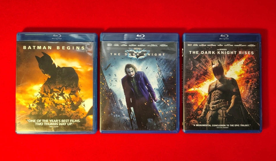 The Dark Knight Trilogy Lot Bluray Tested Batman Begins Dark Knight Rises 2008 - Image 1 of 4