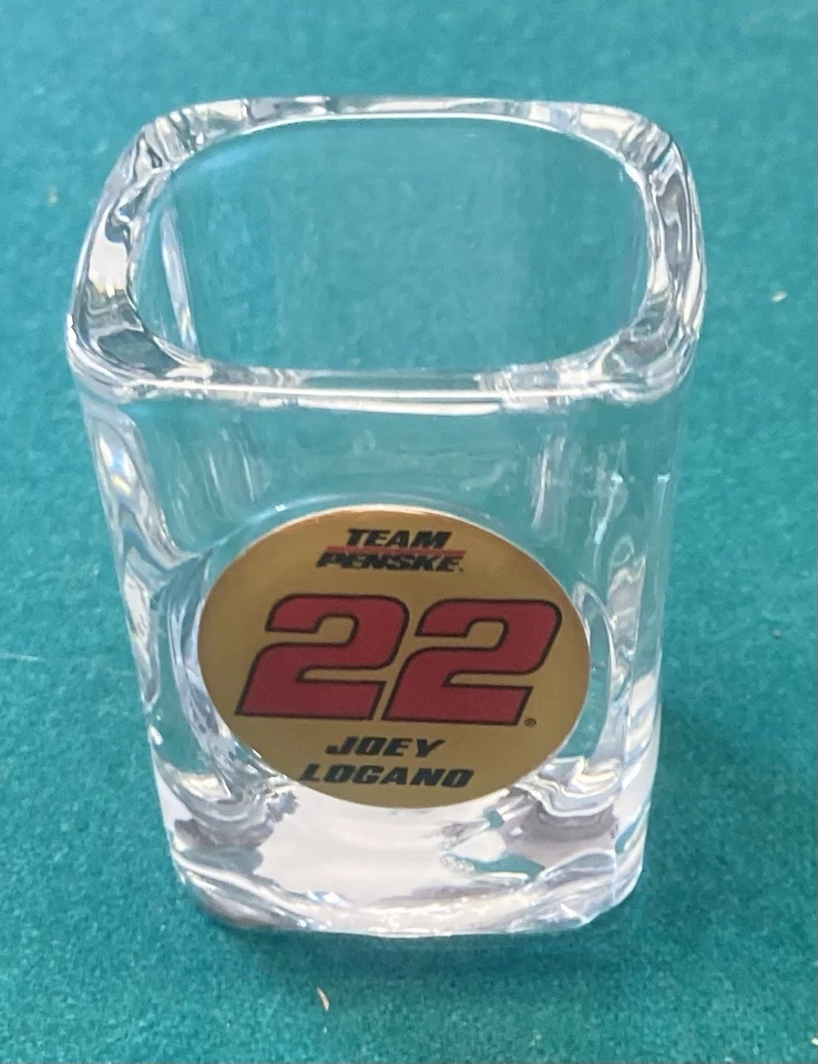 Joey Logano #22 Nascar Team Penske 3oz Shot Glass Ford Mustang Dark Horse ¡Nuevo! Foto 1 de 1