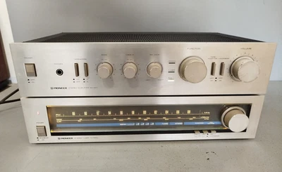 PIONEER AMPLI SA-420 + TUNER TX-520L Vintage Metal HiFi Radio Son M51 - Photo 1/4