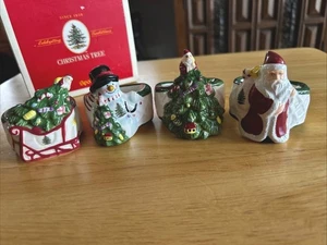 4 servilleteros Spode árbol de Navidad 2004 excelentes en caja original  - Imagen 1 de 11