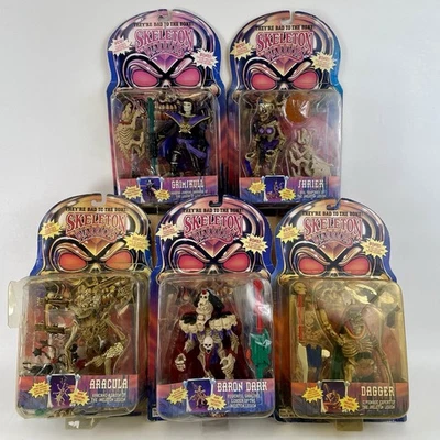 Skeleton Warriors Dagger Grimskull Aracula Shriek Baron Dark 1994 Playmates LOT - Image 1 of 4