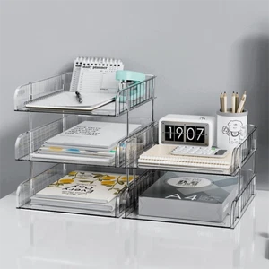 Mehrschichtig Aktenregal Bücherregal Schreibtisch-Organizer Schulbüro - Afbeelding 1 van 9