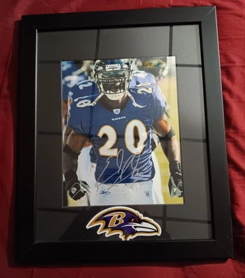 Fotografía autografiada/firmada enmarcada de ED REED BALTIMORE RAVENS Foto 1 de 3